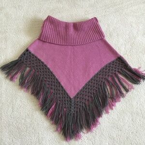Hand Knitted 100% wool Poncho